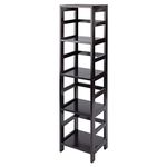 Winsome Wood 4-Shelf Narrow Shelving Unit, Espresso