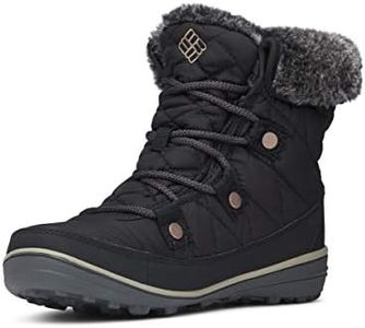 Columbia Women's Heavenly Shorty Omni-Heat Snow Boot, Black/Kettle, 7.5