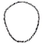 IRUMENG Hematite Necklace Unisex Black- Natural Magnetic Hematite Necklace Relieve Fatigue around Neck, Shoulder-17.6 inch (45cm)