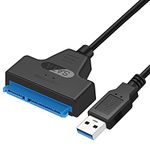 ULXUUUN SATA to USB Cable, USB 3.0 to SATA III Hard Drive Adapter Compatible for 2.5-Inch HDD & SSD, Support UASP, Red