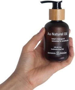 Unscented Massage oil AU Naturel - 100% Plant Based Oil Perfect for Sensitive Skin, Pregnancy Massage Oil - Pure Carrier Oil Blend for Aromatherapy - BANANA passion Hydrating Massage Oil made of Jojoba, Avocado, Hemp Seed, Fractionated Coconut Oil