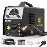 H HZXVOGEN 250A Aluminum Welding Machine, 220V 5 in 1 Professional Welder with Gas/Flux Core MIG/Stick/Lift TIG/Pulse, Synergic Control for Aluminum, Steel Welding, MIG250DP