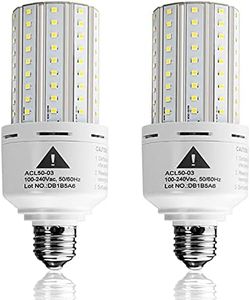 ZP 2-Pack Led Light Bulb 400W Equivalent 6250 Lumen 5000k Cool Daylight White E26/E27 Medium Base 50W Led Corn Light for Outdoor Indoor Lamp Area Garage Warehouse Workshop Street Backyard New Upgrade