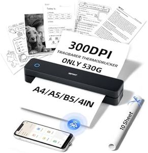 iDPRT MT610pro Imprimante Thermique A4, 300DPi Bluetooth Imprimante Portable pour Les Véhicules, Bureau, Maison, Compatible avec Les Téléphones et Ordinateurs Portables Android et iOS, Noir