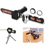 JJC 35mm Photo Slide and Negative Film Digitizing Adapter Set, 135 Slide and Negatives Film Digitizer Converter Copying Scanning with 10-Levels Brightness LED Backlight and Holder