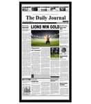 Americanflat 11x22 Newspaper Frame with Polished Plexiglass - Display for Assorted Media Articles - Signature Collection - Thin Picture Frame for Wall Display - Black