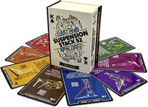 Stack 52 Suspension Exercise Cards. Compatible with TRX and Other Trainer Straps. Suspended Bodyweight Resistance Workout Game. Video Instructions Included. Fun at Home Fitness Training Program.