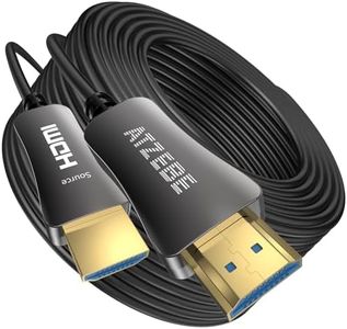 ATZEBE Fiber Optic HDMI Cable, 4K Optical HDMI Cable Supports 4K@60Hz, 4:4:4/4:2:2/4:2:0, HDR, Dolby Vision, HDCP2.2, ARC, 3D, High Speed 18Gbps, Slim and Flexible Active HDMI Cable 20m/60ft