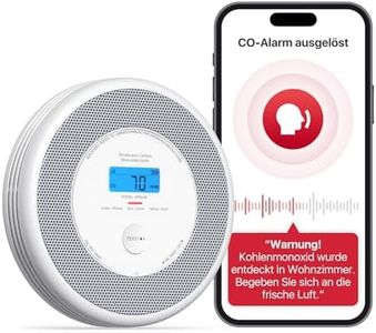 X-Sense XP0A-iR Rauch und CO Melder mit Sprachalarm und Standortansage, WLAN Kombinierter Rauch- und Kohlenmonoxidmelder für 17 festlegbare Räume，kompatibel mit der X-Sense Home Security-App, 1 Stück