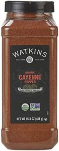 Watkins Gourmet Spice, Organic Cayenne Pepper, Bulk Food Service Size, 16.5 oz (Pack of 1)