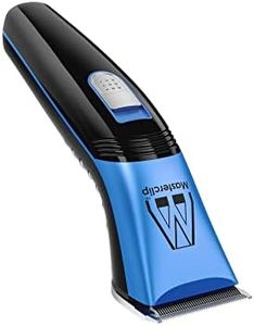 Masterclip Tondeuse sans fil pour cheval,Ultra silencieuse,Kit de toilettage professionnel avec tondeuse légère,Tondeuse Showmate II rechargeable pour couper les chevaux et poneys (Showmate-II-Bleu)