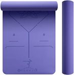 Extra Thick Yoga Mat [72 * 24 * 1/4 inch] with Alignment Line and Carrying Case for Yoga, Pilates and Fitness