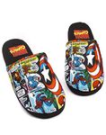 Marvel Avengers Comic Men's Slip-On House Shoes Loafers, black, 7/8 UK.