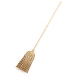 Traditional Wooden Straw Corn Broom 140 cm / 55 in Natural Garden Yard Stable Sweeping American Style Brush