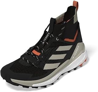 adidas Men's Terrex Free Hiker Hiking Shoes 2.0, Black/Wonder Beige/Semi Impact Orange, Numeric_8