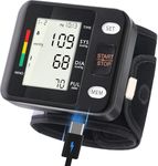Blood Pressure Machine for Home Use,Automatic Blood Pressure Monitor,Blood Pressure Cuff Wrist with Backlight Display,2x99 Memory,Adjustable Cuff,Battery or USB C Charging Powered,Black