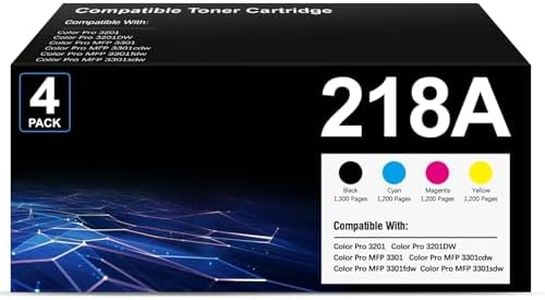 218A Toner Cartridges 4-Pack Compatible Replacement for HP Color Pro MFP 3301SDW 3301CDW 3301FDW 3201DW Printer 3301 3201 Series | W2180A W2181A W2182A W2183A