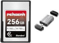 Pergear 256GB CFexpress Type A Memory Card, Up to 780MB/s Read Speed & 780MB/s Write Speed for 4K 120P,8K 30P Recording, with Card Reader (Standard Series), Compatible for Sony Alpha & FX Cameras