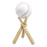 Wooden Baseball Display Stand Holder -Consists of 3 Mini Baseball Bat (1 Pack)