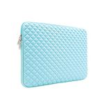 RAINYEAR 15.6 Inch Laptop Sleeve Diamond Foam Shock Resistant Padded Case Fluffy Lining Protective Zipper Cover Carrying Bag Compatible with 15.6" Notebook Computer Tablet Chromebook(Blue)