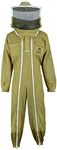 Bee Progear Beekeeping Suit for Men and Women with Round Veil Protective 3-Layer Ultra Ventilated Pilot Suit Mesh Bee Suit, Sting Proof Beekeeper Suit (4X-Large)