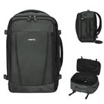 ECOHUB Carry on Backpack 30L, Travel Backpack, Weekender Bag for Men Women with 13 Pockets, 18'' Flight Approved Underseat Personal Item Travel Bag Airplane, Waterproof, USB Charging Port, Grey