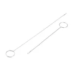 Sewing Loop Turner Hook with Latch, 2 Size- Long & Short Stainless Steel Loop Turner for Fabric Tube Straps Belts Strips, Handmade Sewing Tools DIY Knitting Accessories