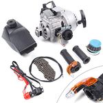 YNAADYH 49cc Engine, 2 Stroke Bike Engine Kit 2 Stroke Mini Motor Kit 49cc Pull Start + Fuel Tank For Pocket Quad Dirt Bike