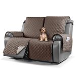 TAOCOCO Armchair Covers,2 Seater Recliner Covers,Waterproof Recliner Sofa Protector,Anti Slip Recliner Sofa Covers,Reclining Chair Covers for Pets,Armchair Recliner Cover With Pocket(Brown)