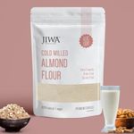 Jiwa Almond Flour | Low Carb Badam Powder| Make Almond Milk, Breads and Cookies | Keto Friendly | Made with Californian Almonds | Gluten Free Atta | Grain Free| Paleo Friendly | 200 g