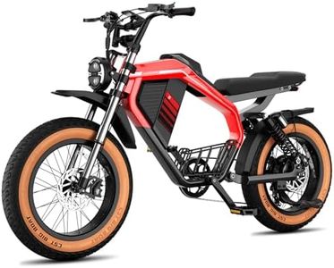Luckeep M5 Electric Bike for Adults 2000W Peak Motor 37.5 MPH, 52V/20AH/40AH Dual Battery, 80/160 Miles Range 20" Fat Tire Electric Dirtbike, Electric Motorcycle for Mountains, Snow, Sand, Road