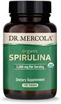 Dr. Mercola Organic Spirulina Dietary Supplement, 2,000 mg per Serving, 30 Servings (120 Tablets), Supports Normal Immune and Inflammatory Responses*, Gluten Free, USDA Organic