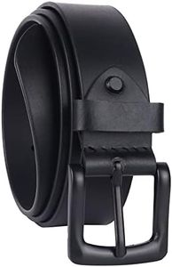 HAMMONDS FLYCATCHER Genuine Leather Belt for Men, Formal Belt for Men, Mens Belt Adjustable up to 46 Inches, 1.5 Inch Width, Zinc Casted Buckle, Stylish Casual Belt for Men - Black