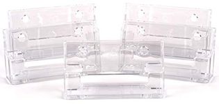 5 x Business Card Holders - Single Pocket Landscape - Freestanding Clear Acrylic - 100% Recyclable (5 Pack)