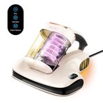 JIGOO S100 Mattress Vacuum Cleaner with Dust Mite Sensor, Mattress Cleaning Machine Anti Dust Mite Bed Vacuum Cleaner with UV Light and LED Display, Ultrasound, for Bed, Sofa and Upholstery