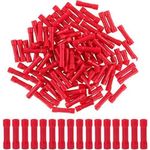 Rpi shop - Fully Insulated Straight Butt Connector Electrical Wire Crimp Terminals, (BV-1) Pack of 100(Red)