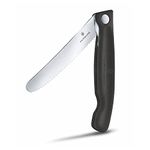 Victorinox Swiss Classic, Tomato and Table Knife, Extra Sharp Blade, Wavy Edge, 11 cm, Stainless Steel, Black