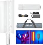 GODOX LC1000R 22" 100W Handheld RGB LED Light Stick | 2500-8500K,CRI 96+,15 FX Effects, APP Control with Barndoor for Live Streaming, Vlog, YouTube, Portraits | White