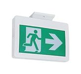 TANLUX Running Man Exit Sign, LED Emergency Exit Light with Battery Backup for 120 minutes, CSA Listed, AC 120/347V, Commercial Emergency Lights for Business