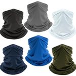 6 Pieces Neck Gaiter Balaclava UV Protection Summer Face Mask Cooling Face Bandanas Neck Cover for Men Women