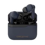 Creative Zen Air Plus Lightweight True Wireless in-Ears with Bluetooth LE Audio, Hybrid Active Noise Cancellation, Ambient Mode, Up to 32 Hours Total Playtime, 6 Mics with ENC Technology (Dark Blue)