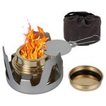 Alcohol Stove, Spirit Burner Lightweight Backpacking Brass Ultra-Light Mini Alcohol Furnace Stoves Stand for Outdoor Camping Hiking BBQ,Picnic to Boil Water, Make Coffee, Cooking Picnic Stove