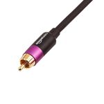 Amazon Basics 1 RCA Audio Cable for Subwoofer, Amplifiers, Active Speakers with Gold-Plated Plugs, Black, 15.24 m