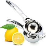 H&S Lemon Squeezer - Durable Zinc Alloy Manual Lemon or Orange Juicer - Fresh Lemon Squeezers - Citrus Hand Press Juicers for Lemon, Orange, or Lime Fruit - Hand Held Juice Maker