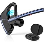 Bluetooth Headset V5.2 WYHOO Bluetooth Earpiece 24H Talktime with Dual Mic CVC8.0 Noise Canceling Wireless Headset for iPhone Android Trucker Driver Business Office