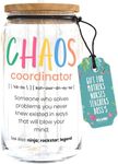 KLUBI Chaos Coordinator Glass Cup With Straw 16oz Chaos Coordinator Gifts for Women Boss Day Gifts Officiant Gifts for Wedding Day Promotion Gifts for Women Nurse Gifts Bosses Day Gifts for Her