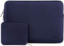 MOSISO Laptop Sleeve Compatible with MacBook Air 13 inch M3 A3113 M2 A2681 M1 A2337 A2179 A1932 / Pro 13 M2 M1 A2338 A2251 A2289 A2159 A1989 A1706 A1708, Neoprene Bag with Small Case, Navy Blue