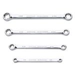 LEONTOOL 4Pcs E-Torx Wrench Set Double Box End Wrench Set Star Wrench Set, CR-V Steel E-Ring Spanner Set E6 E8 E10 E12 E14 E18 E20 E24 Spanner Set Extra Long Wrench Set Car Repair Tool