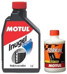 Motul Inugel Expert Coolant (1 L) & Motul SP001 Fork Oil Expert 20W For Motorcycles (350 ml)