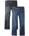 The Children's Place Boys Basic Bootcut Jeans 2-Pack, Multi CLR, 12